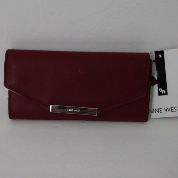 Nine West Raspberry Checkbook Wallet - Picture 1 of 13